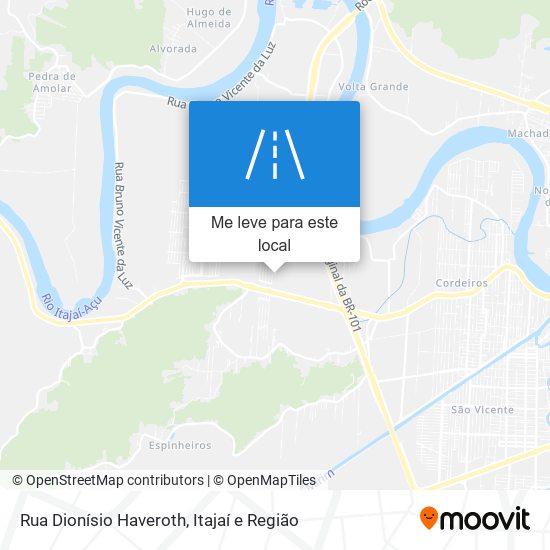 Rua Dionísio Haveroth mapa