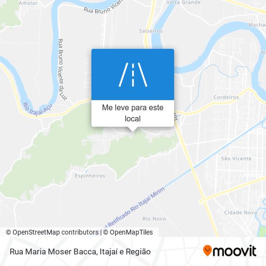 Rua Maria Moser Bacca mapa