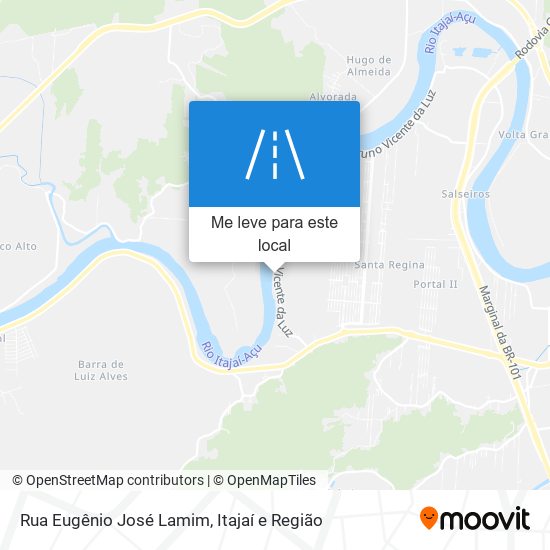 Rua Eugênio José Lamim mapa