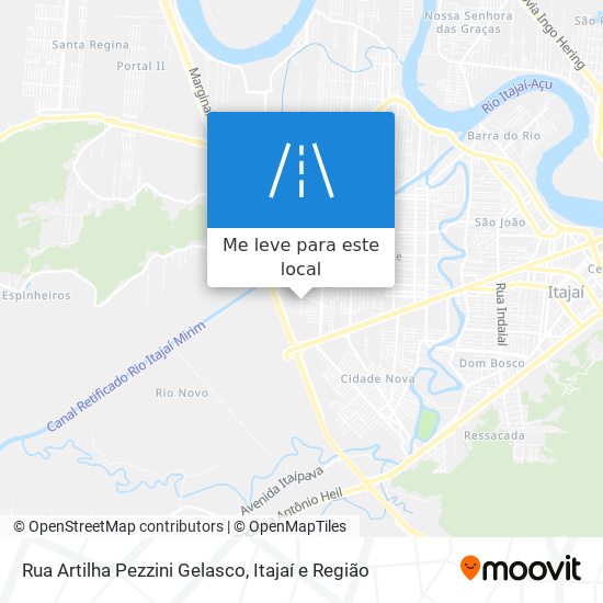Rua Artilha Pezzini Gelasco mapa