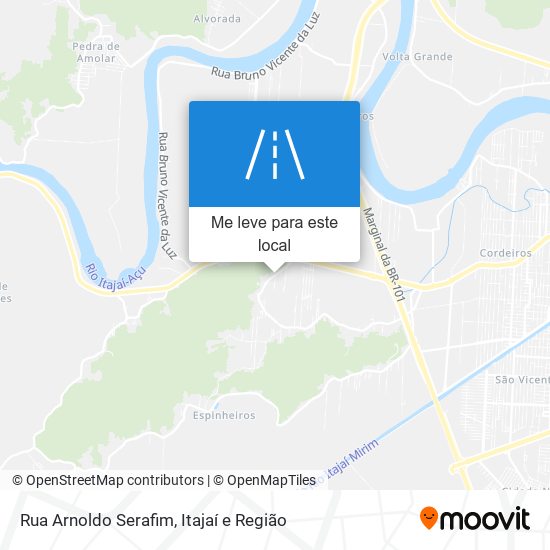 Rua Arnoldo Serafim mapa