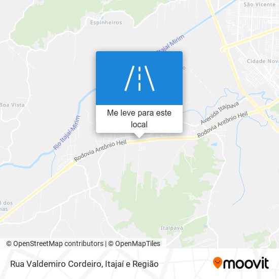 Rua Valdemiro Cordeiro mapa