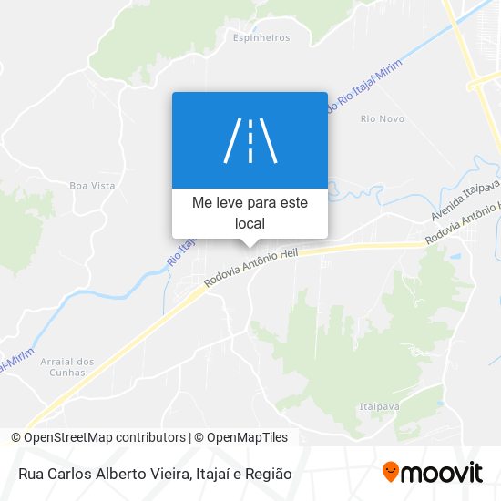Rua Carlos Alberto Vieira mapa