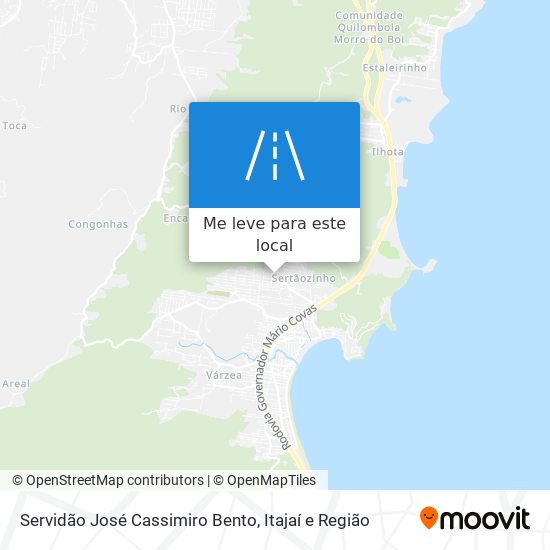 Servidão José Cassimiro Bento mapa