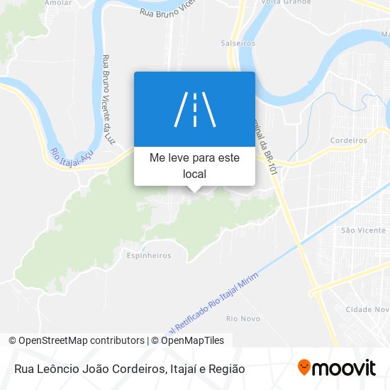 Rua Leôncio João Cordeiros mapa