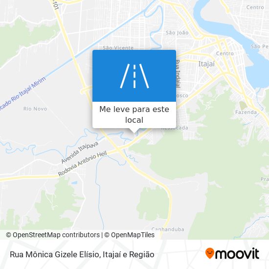 Rua Mônica Gizele Elísio mapa