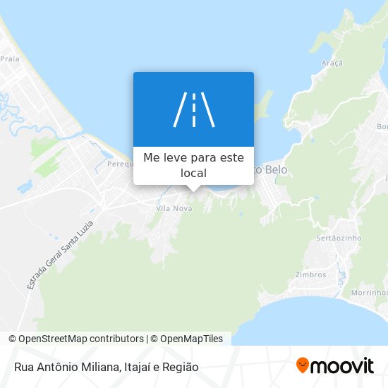 Rua Antônio Miliana mapa