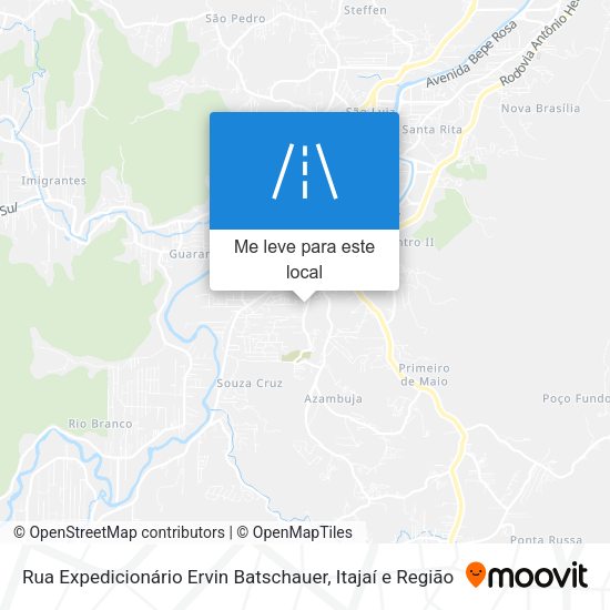 Rua Expedicionário Ervin Batschauer mapa