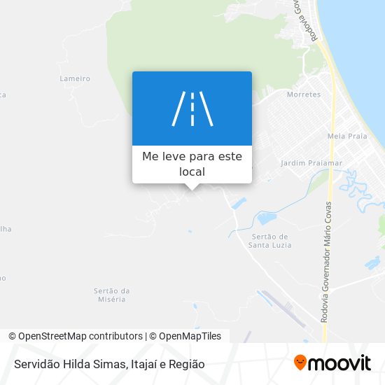 Servidão Hilda Simas mapa