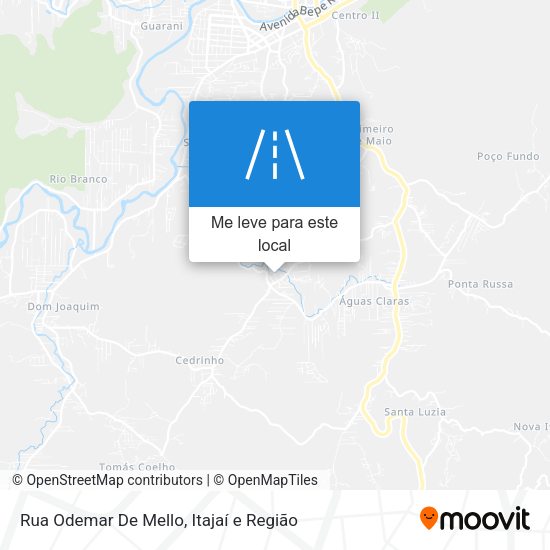 Rua Odemar De Mello mapa
