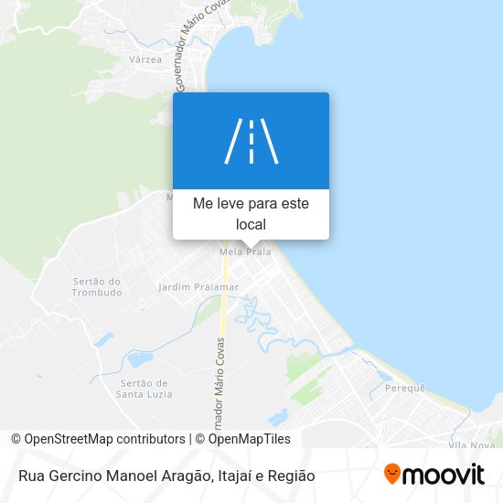 Rua Gercino Manoel Aragão mapa