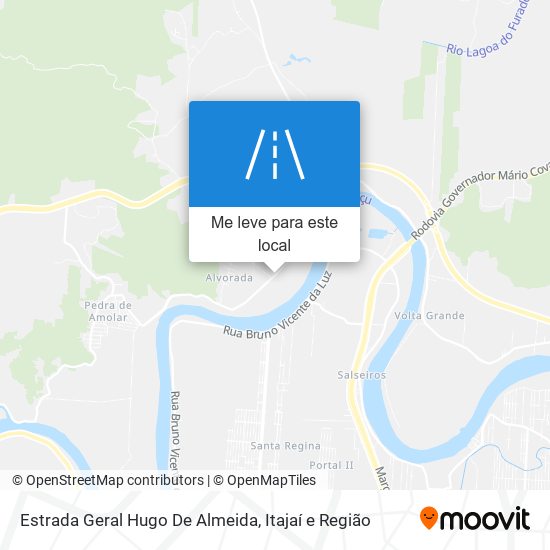 Estrada Geral Hugo De Almeida mapa