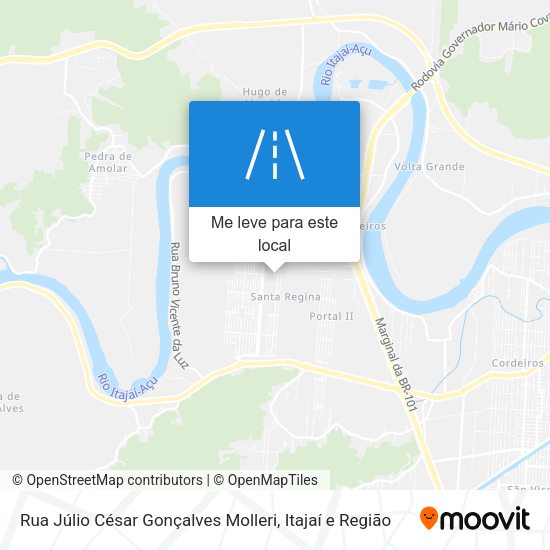 Rua Júlio César Gonçalves Molleri mapa