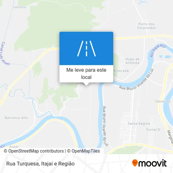 Rua Turquesa mapa