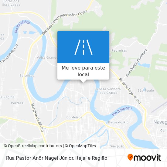 Rua Pastor Anôr Nagel Júnior mapa