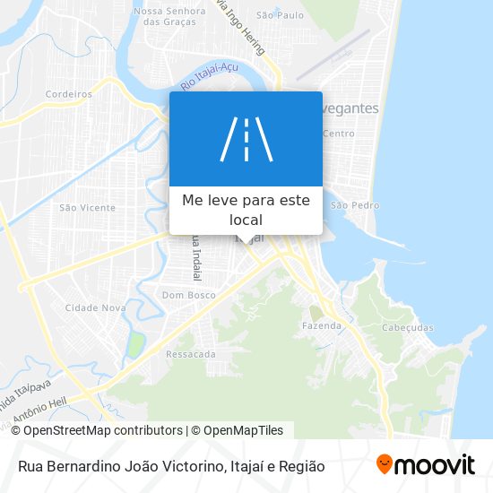 Rua Bernardino João Victorino mapa