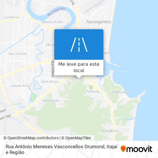 Rua Antônio Meneses Vasconcellos Drumond mapa