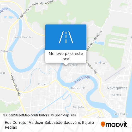 Rua Corretor Valdezir Sebastião Sacavém mapa