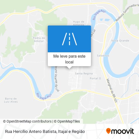 Rua Hercílio Antero Batista mapa