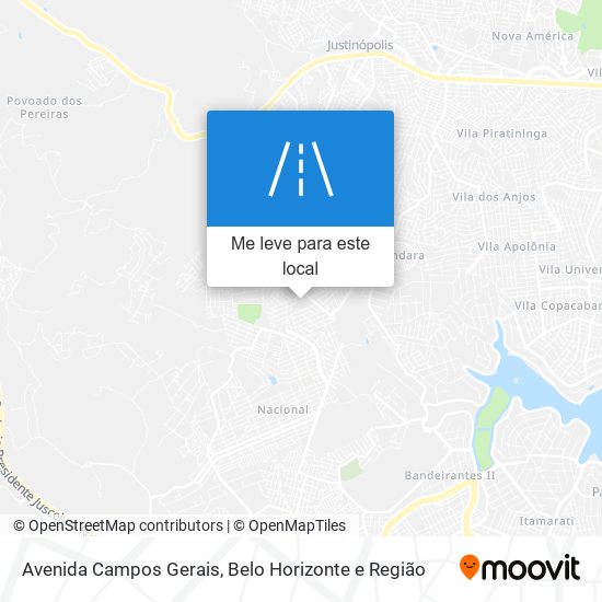 Avenida Campos Gerais mapa