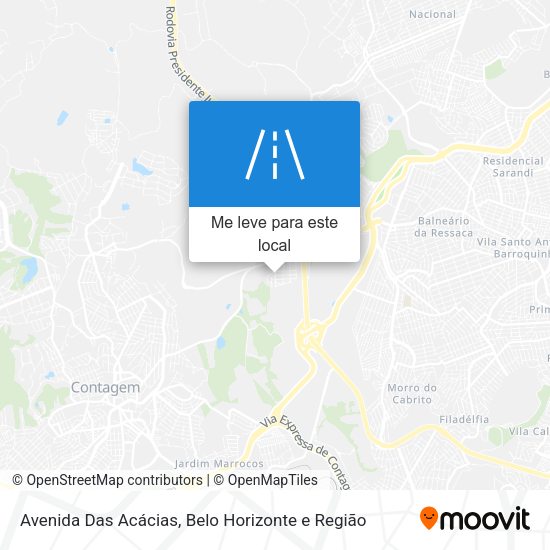 Avenida Das Acácias mapa