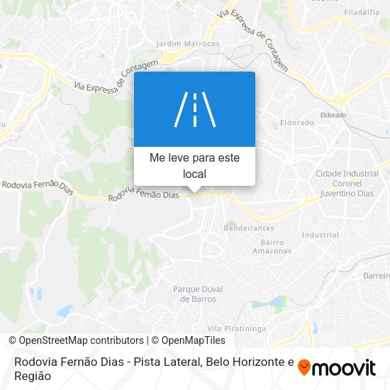 Rodovia Fernão Dias - Pista Lateral mapa