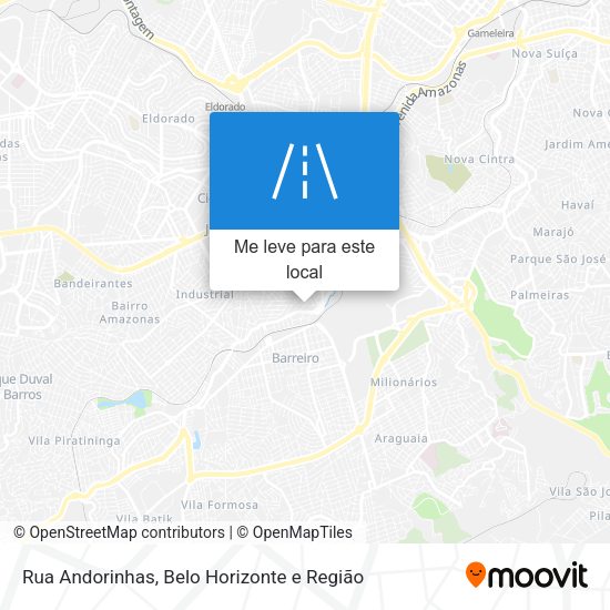 Rua Andorinhas mapa
