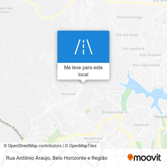 Rua Antônio Araújo mapa