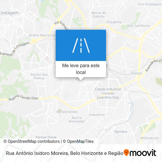 Rua Antônio Isidoro Moreira mapa