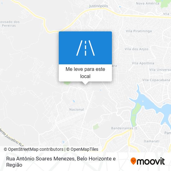 Rua Antônio Soares Menezes mapa