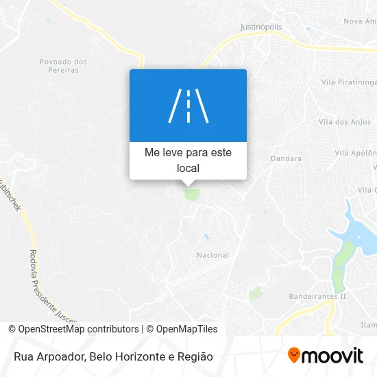 Rua Arpoador mapa