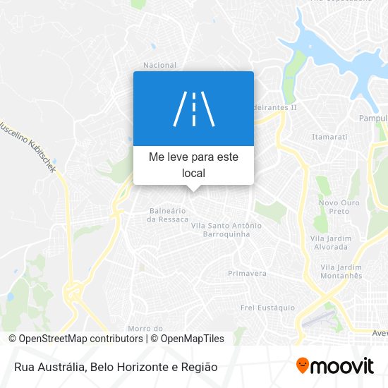 Rua Austrália mapa