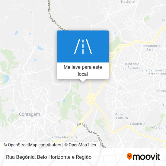 Rua Begônia mapa