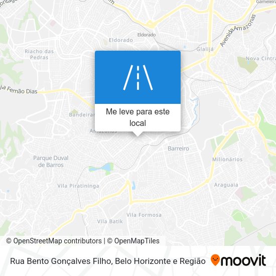 Rua Bento Gonçalves Filho mapa