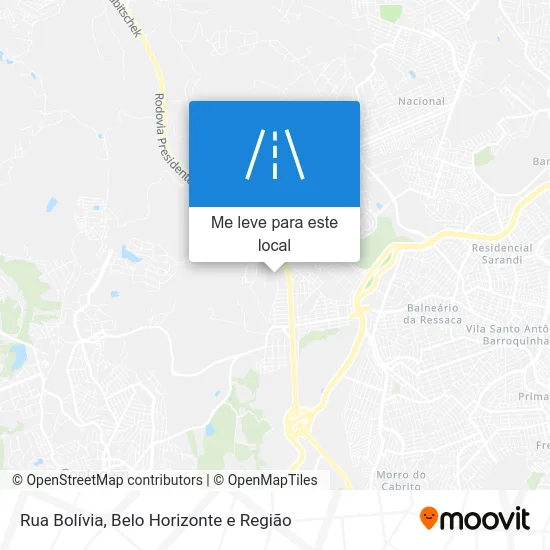 Rua Bolívia mapa