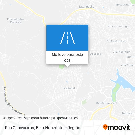 Rua Canavieiras mapa