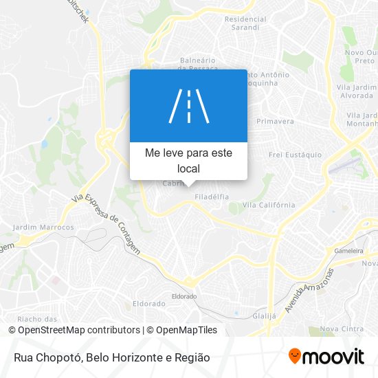 Rua Chopotó mapa