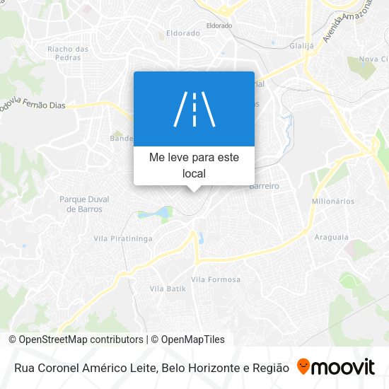 Rua Coronel Américo Leite mapa