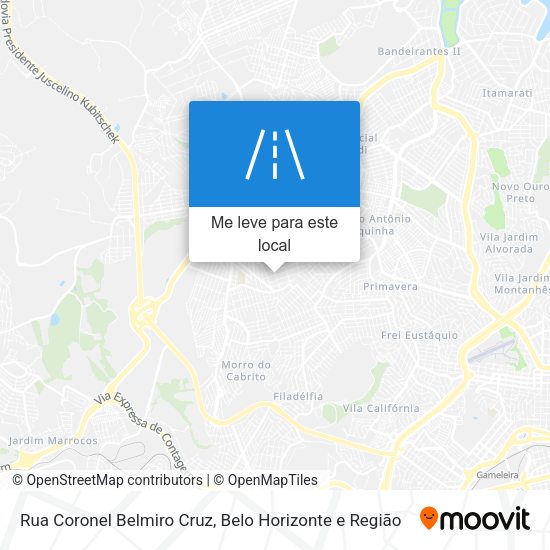 Rua Coronel Belmiro Cruz mapa
