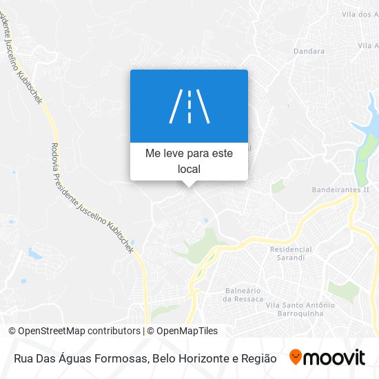 Rua Das Águas Formosas mapa