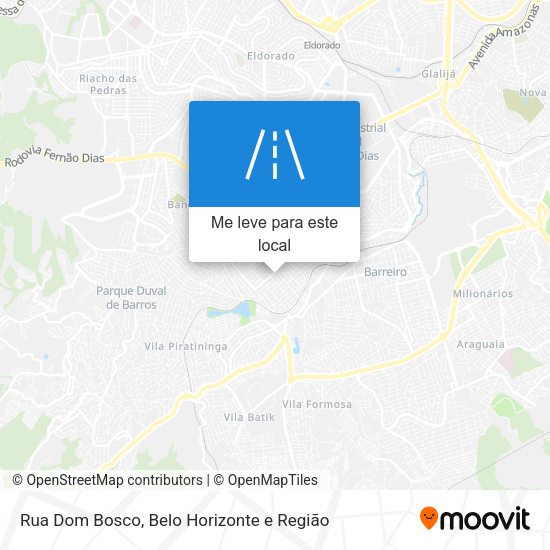 Rua Dom Bosco mapa