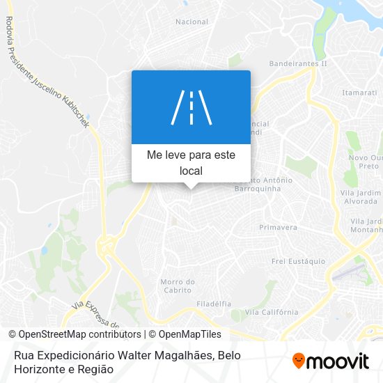 Rua Expedicionário Walter Magalhães mapa
