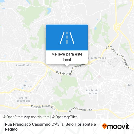 Rua Francisco Cassimiro D'Ávila mapa