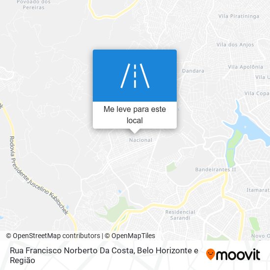 Rua Francisco Norberto Da Costa mapa