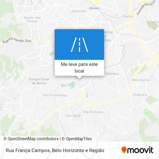 Rua França Campos mapa
