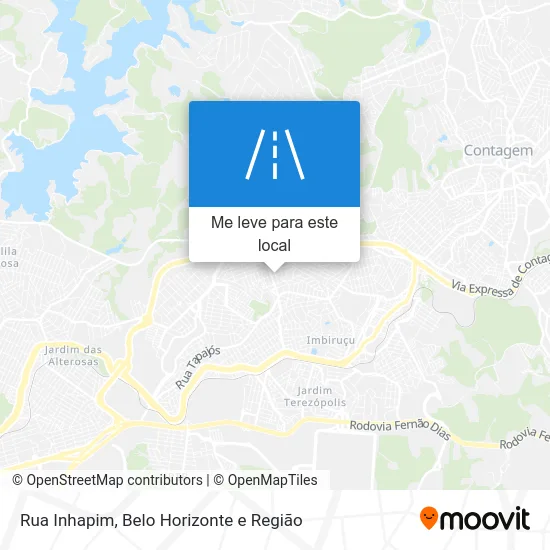 Rua Inhapim mapa