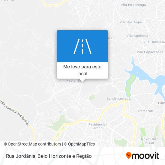 Rua Jordânia mapa