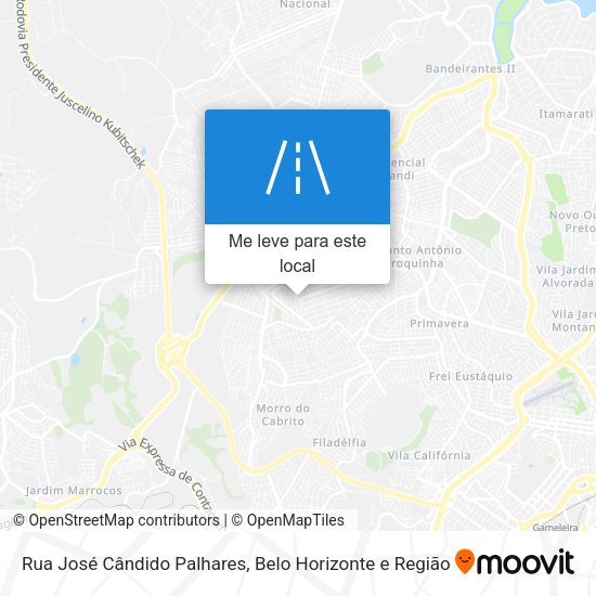 Rua José Cândido Palhares mapa