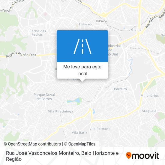Rua José Vasconcelos Monteiro mapa
