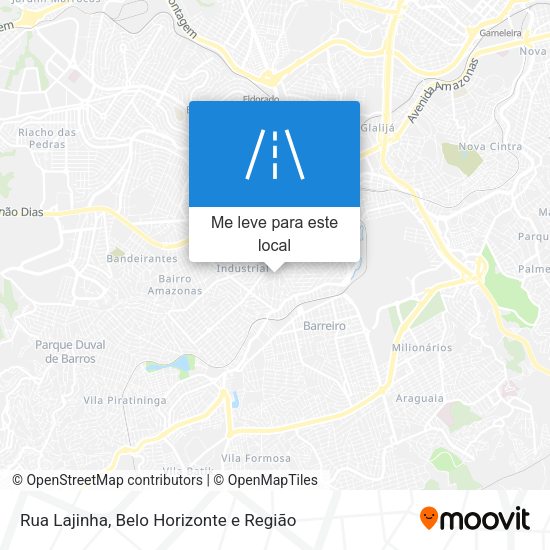 Rua Lajinha mapa
